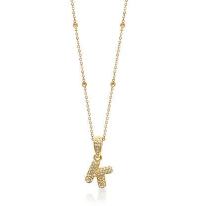 Collar Baño Oro 18k con Letra Inicial