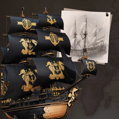 Barco piratas del caribe Rompecabezas de madera 3D 🚢