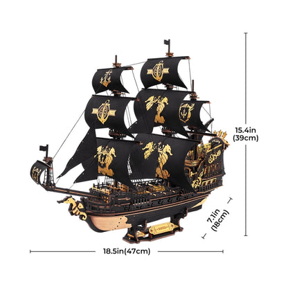 Barco piratas del caribe Rompecabezas de madera 3D 🚢