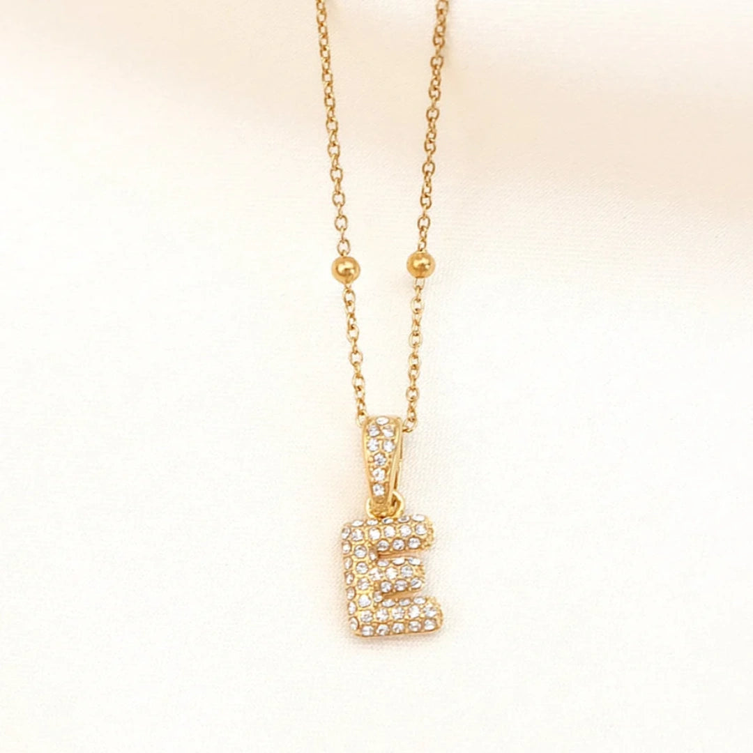 Collar Baño Oro 18k con Letra Inicial