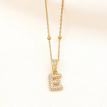 Collar Baño Oro 18k con Letra Inicial
