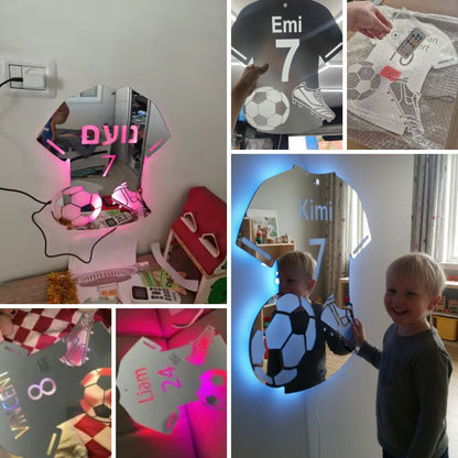 Lámina Acrílica LED| En Forma De Camiseta Personalizada Tipo Espejo