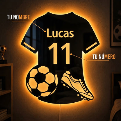 Lámina Acrílica LED| En Forma De Camiseta Personalizada Tipo Espejo