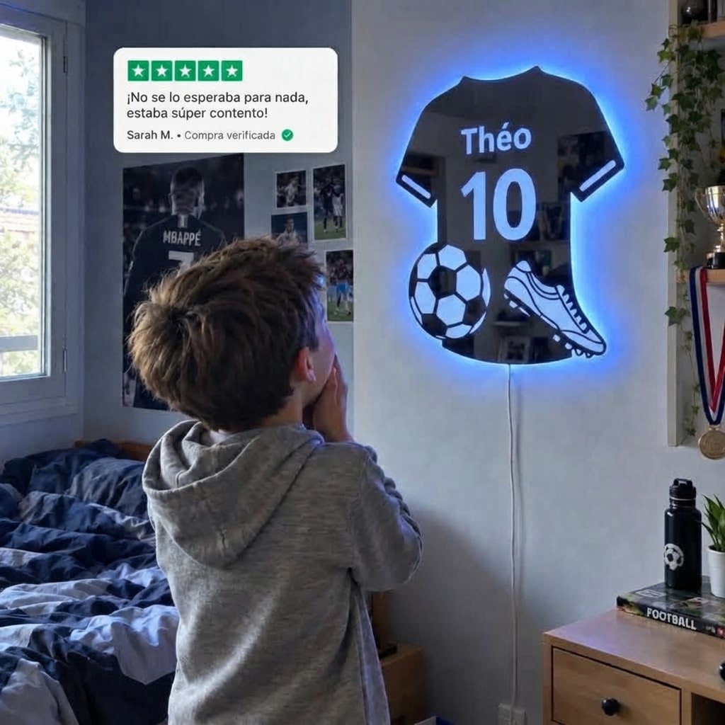 Lámina Acrílica LED| En Forma De Camiseta Personalizada Tipo Espejo