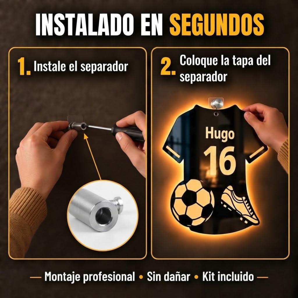 Lámina Acrílica LED| En Forma De Camiseta Personalizada Tipo Espejo